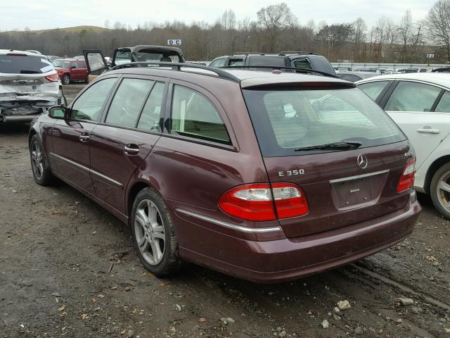 WDBUH87J96X204463 - 2006 MERCEDES-BENZ E 350 4MAT MAROON photo 3