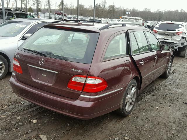 WDBUH87J96X204463 - 2006 MERCEDES-BENZ E 350 4MAT MAROON photo 4