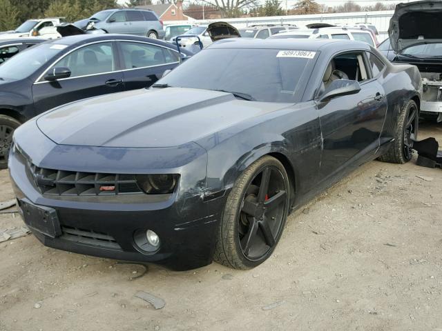 2G1FC1E35C9162137 - 2012 CHEVROLET CAMARO LT BLACK photo 2