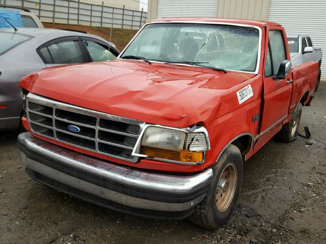 1FTEF15N0SLC12381 - 1995 FORD F150 RED photo 2