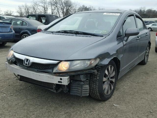 19XFA1F85AE019856 - 2010 HONDA CIVIC EX GRAY photo 2