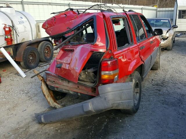 1J4EZ58Y8TC115784 - 1996 JEEP GRAND CHER RED photo 4