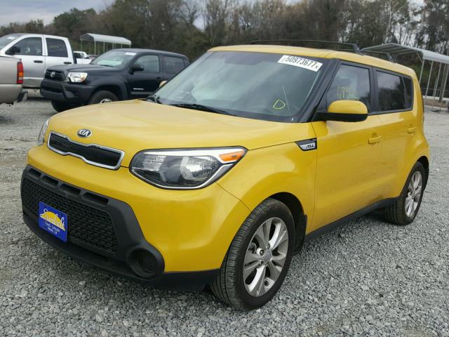 KNDJP3A59F7118785 - 2015 KIA SOUL + YELLOW photo 2