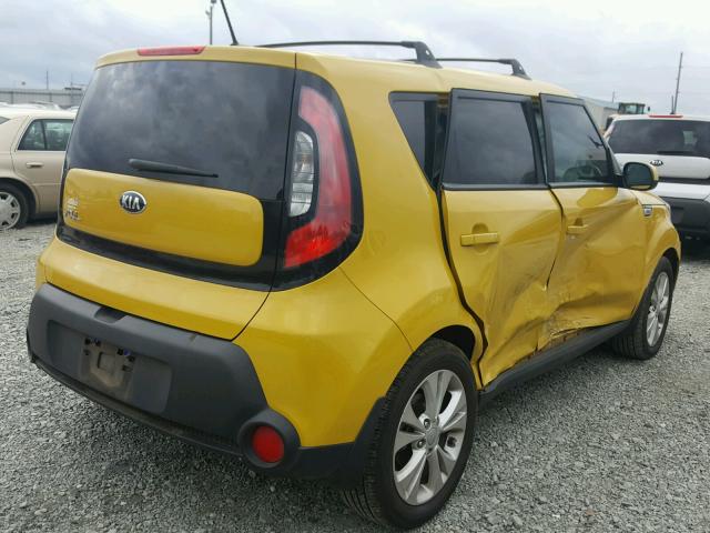 KNDJP3A59F7118785 - 2015 KIA SOUL + YELLOW photo 4