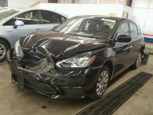 3N1AB7AP9GY245708 - 2016 NISSAN SENTRA S BLACK photo 2