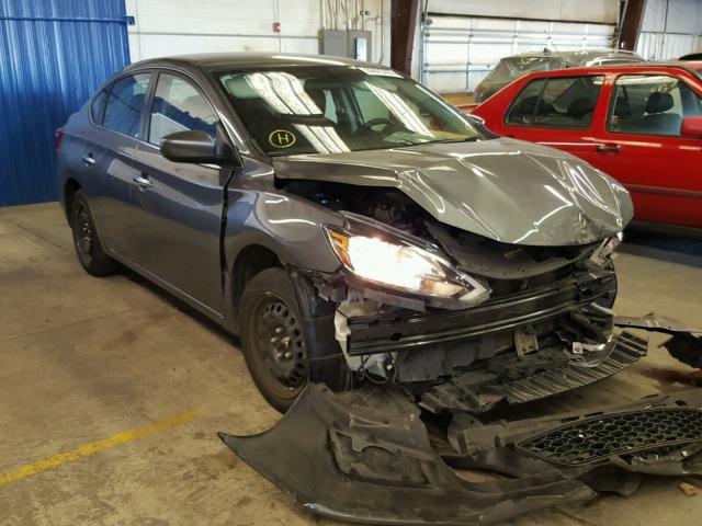 3N1AB7AP5GY296932 - 2016 NISSAN SENTRA S GRAY photo 1