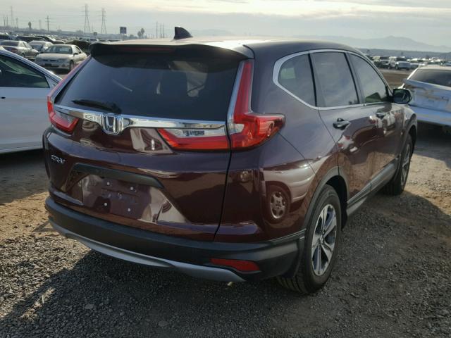 7FARW5H33HE009083 - 2017 HONDA CR-V LX MAROON photo 4