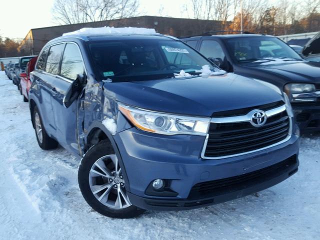 5TDJKRFH9ES064008 - 2014 TOYOTA HIGHLANDER BLUE photo 1