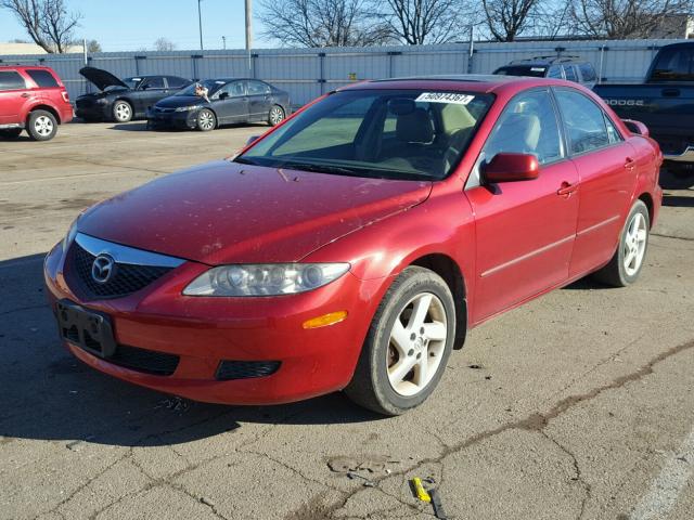 1YVFP80D635M12142 - 2003 MAZDA 6 S RED photo 2