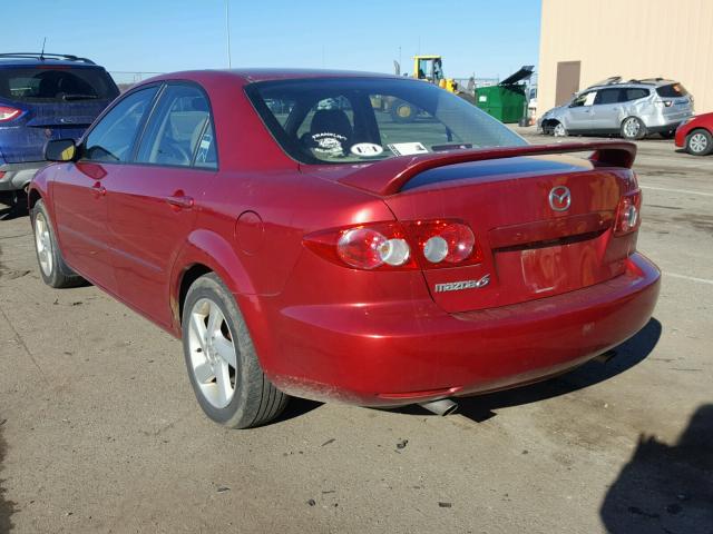 1YVFP80D635M12142 - 2003 MAZDA 6 S RED photo 3