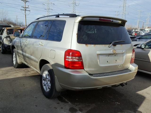 JTEHF21A820057744 - 2002 TOYOTA HIGHLANDER SILVER photo 3