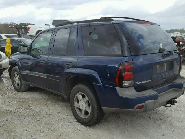 1GNDS13S122444209 - 2002 CHEVROLET TRAILBLAZE BLUE photo 3