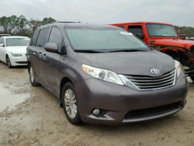 5TDYK3DC6CS179293 - 2012 TOYOTA SIENNA XLE CHARCOAL photo 1