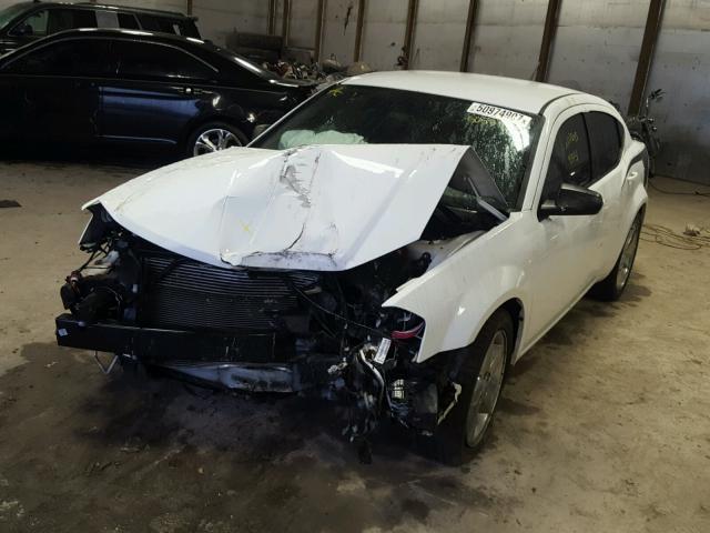 1C3CDZAB1DN566073 - 2013 DODGE AVENGER SE WHITE photo 2