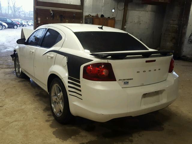 1C3CDZAB1DN566073 - 2013 DODGE AVENGER SE WHITE photo 3