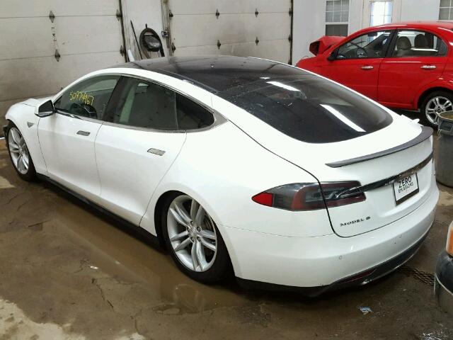 5YJSA1CPXDFP26198 - 2013 TESLA MODEL S WHITE photo 3