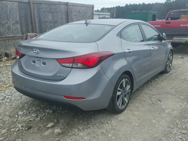 KMHDH4AE8FU328047 - 2015 HYUNDAI ELANTRA SE SILVER photo 4