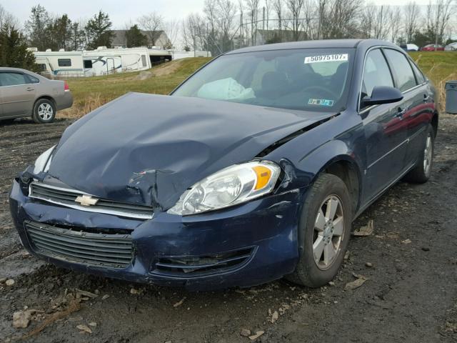 2G1WT58N589112611 - 2008 CHEVROLET IMPALA LT BLUE photo 2