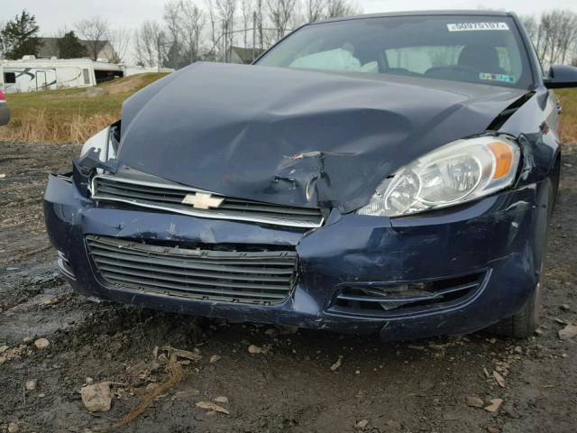 2G1WT58N589112611 - 2008 CHEVROLET IMPALA LT BLUE photo 9