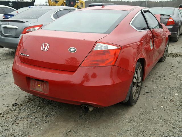 1HGCS12818A022399 - 2008 HONDA ACCORD EXL RED photo 4