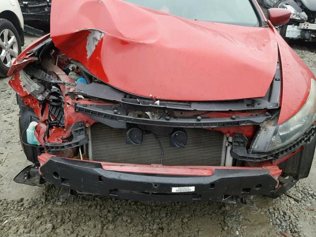 1HGCS12818A022399 - 2008 HONDA ACCORD EXL RED photo 7