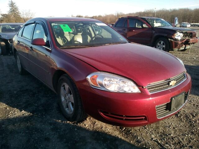 2G1WT58N289191154 - 2008 CHEVROLET IMPALA LT RED photo 1