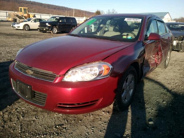 2G1WT58N289191154 - 2008 CHEVROLET IMPALA LT RED photo 2