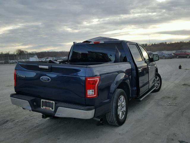 1FTEW1CP5FKD27042 - 2015 FORD F150 SUPER BLUE photo 4