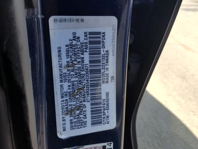 2T1KR32E54C230671 - 2004 TOYOTA MATRIX 蓝色 照片 10