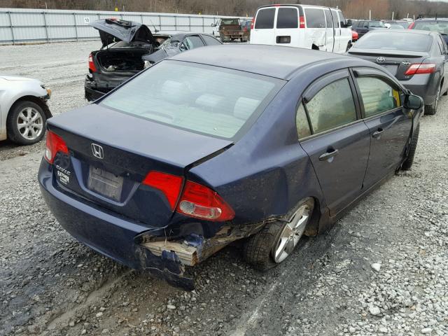 1HGFA16266L123154 - 2006 HONDA CIVIC DX BLUE photo 4