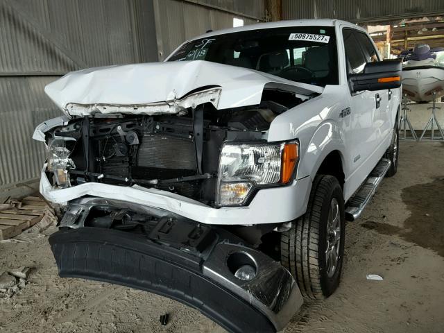 1FTFW1CT3DFA77887 - 2013 FORD F150 SUPER WHITE photo 2