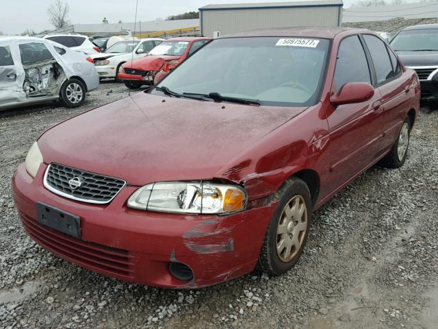 3N1CB51D1YL318118 - 2000 NISSAN SENTRA BAS RED photo 2