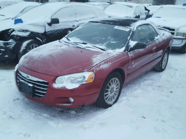 1C3EL55R95N684207 - 2005 CHRYSLER SEBRING TO MAROON photo 2