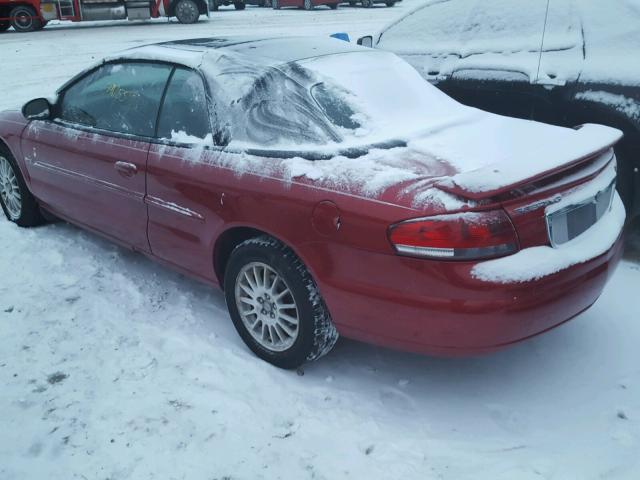 1C3EL55R95N684207 - 2005 CHRYSLER SEBRING TO MAROON photo 3