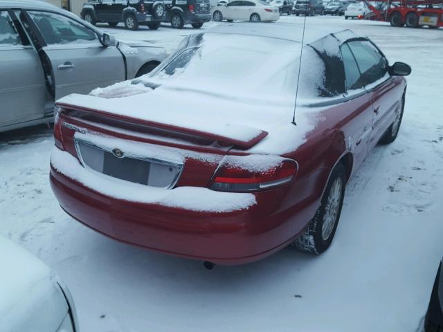 1C3EL55R95N684207 - 2005 CHRYSLER SEBRING TO MAROON photo 4