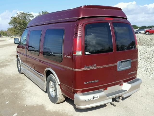 1GBFG15R411215836 - 2001 CHEVROLET EXPRESS G1 MAROON photo 3