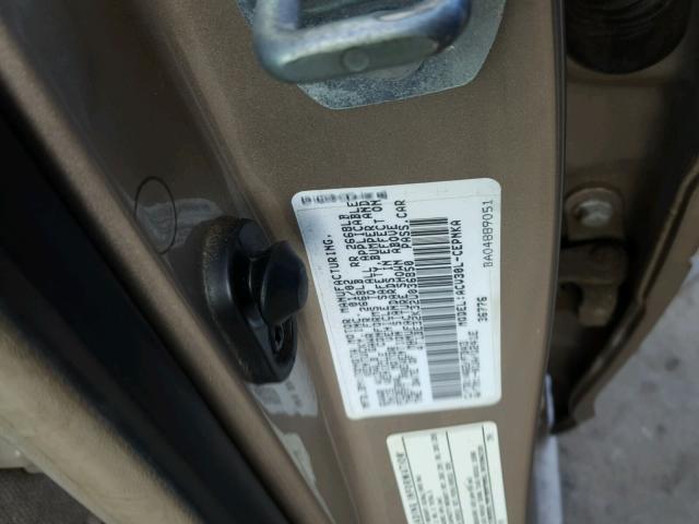 4T1BE32K32U036850 - 2002 TOYOTA CAMRY LE BROWN photo 10