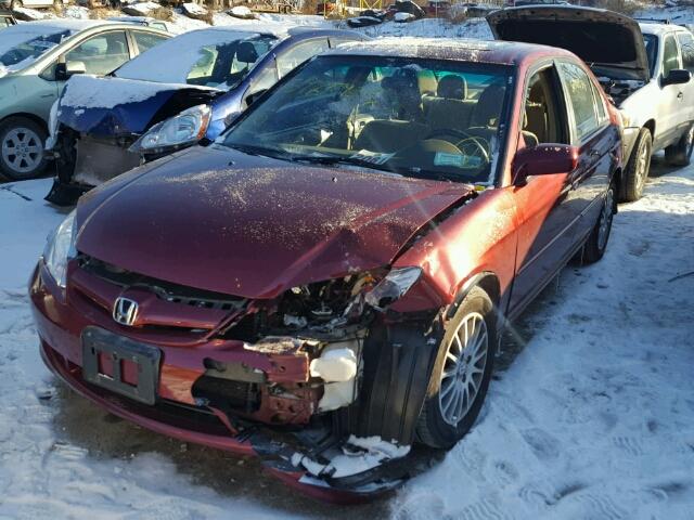 2HGES26715H609098 - 2005 HONDA CIVIC EX ORANGE photo 2