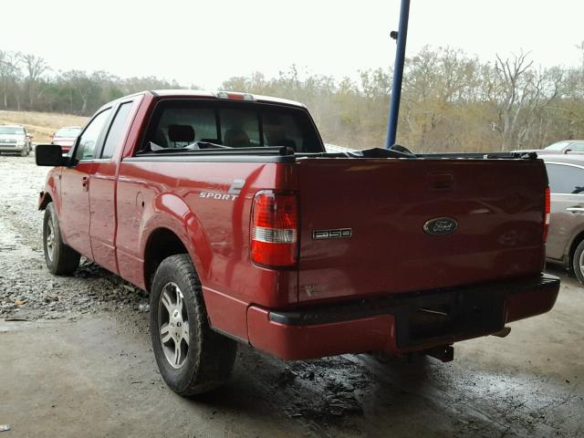 1FTPX12567KB71102 - 2007 FORD F150 RED photo 3