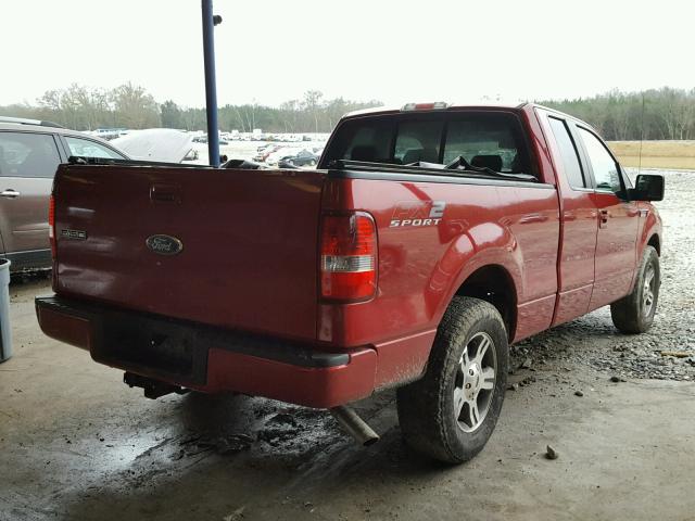 1FTPX12567KB71102 - 2007 FORD F150 RED photo 4