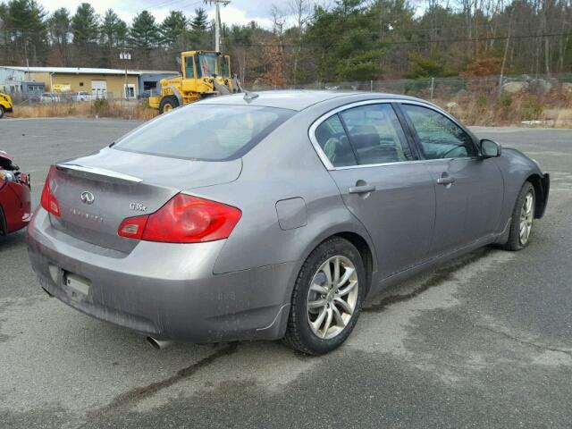 JNKBV61F88M276042 - 2008 INFINITI G35 GRAY photo 4