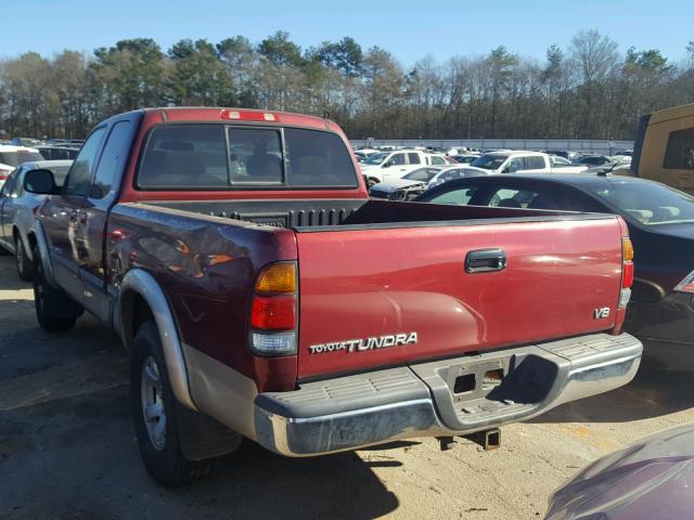 5TBRT3418YS059317 - 2000 TOYOTA TUNDRA ACC RED photo 3