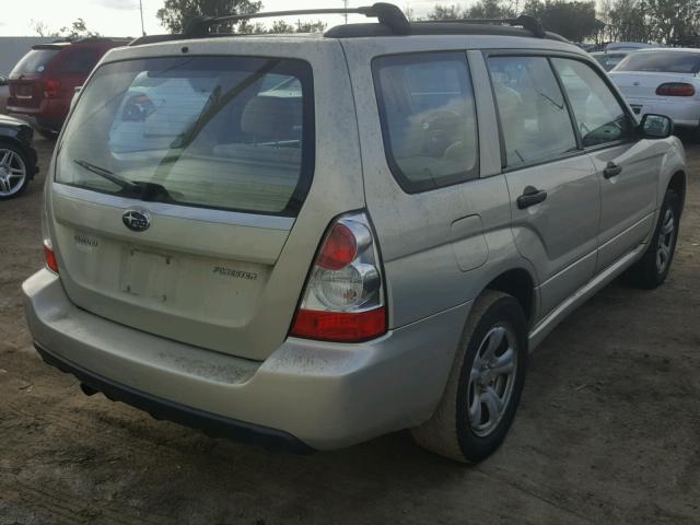 JF1SG636X7H717269 - 2007 SUBARU FORESTER 2 CREAM photo 4