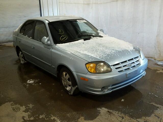 KMHCG45C93U481622 - 2003 HYUNDAI ACCENT GL BLUE photo 1