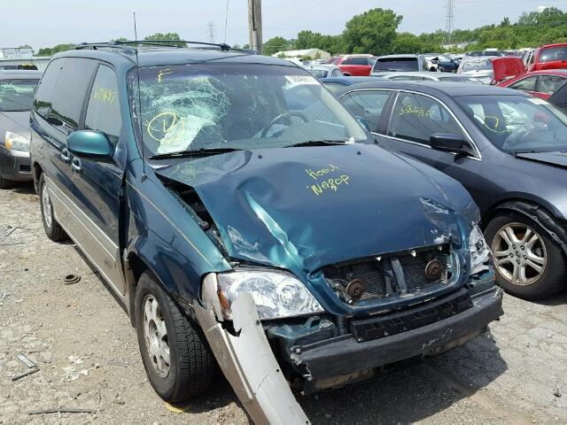 KNDUP131436439193 - 2003 KIA SEDONA EX GREEN photo 1