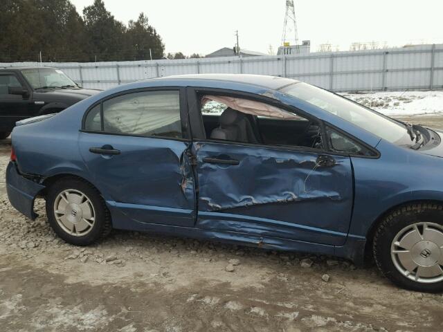 2HGFA16468H026604 - 2008 HONDA CIVIC DX-G BLUE photo 9