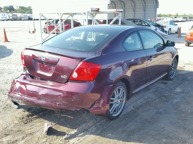 JTKDE177550010938 - 2005 TOYOTA SCION TC 勃艮第红 照片 4