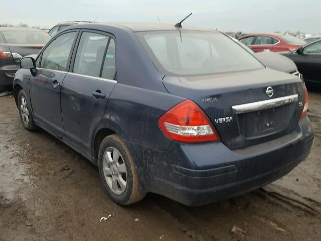 3N1BC11E97L454652 - 2007 NISSAN VERSA S BLUE photo 3