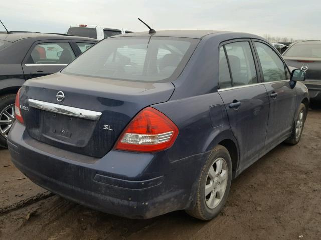 3N1BC11E97L454652 - 2007 NISSAN VERSA S BLUE photo 4