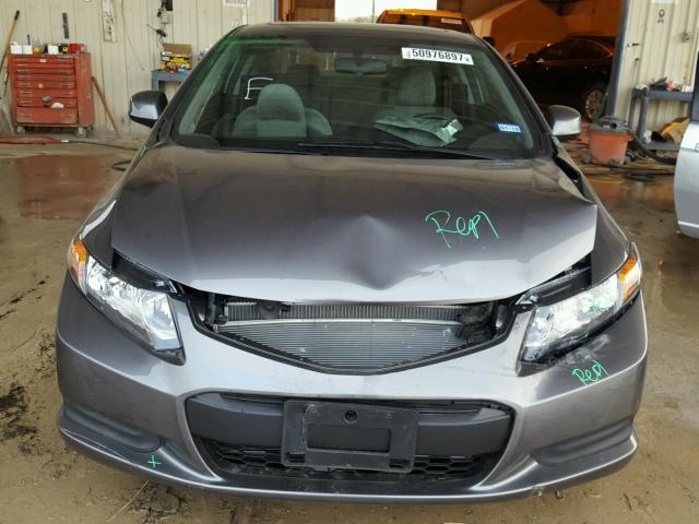 2HGFG3B8XCH515096 - 2012 HONDA CIVIC EX ნაცრისფერი ფოტო 9
